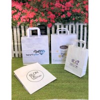 Logo printed shopping paper bags - small quantities 